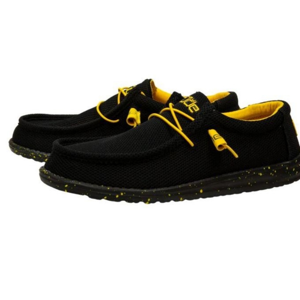 HEY DUDE WALLY SOX BLACK & YELLOW